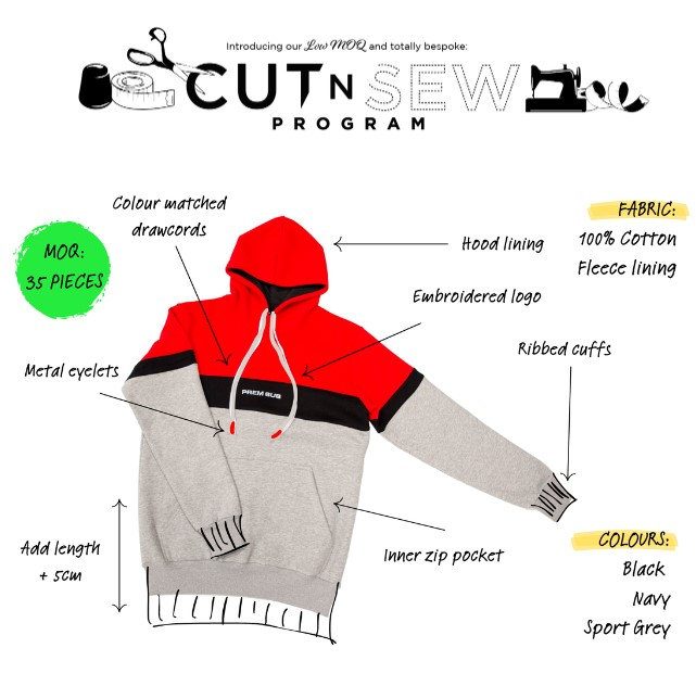 Cut and Sew Custom garments.