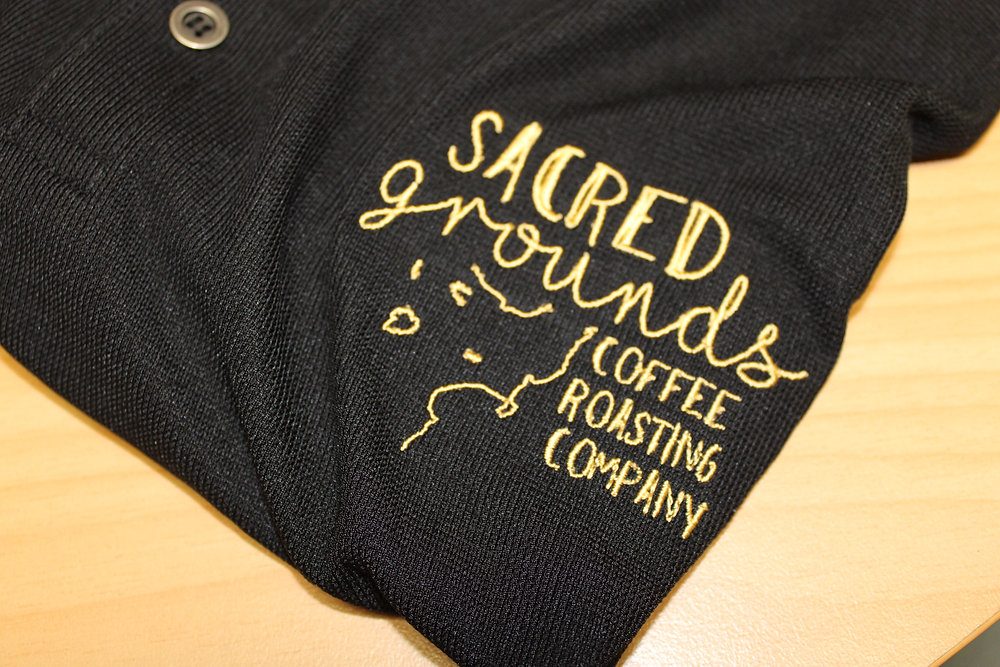 Polo Shirts for Sacred Grounds Coffee